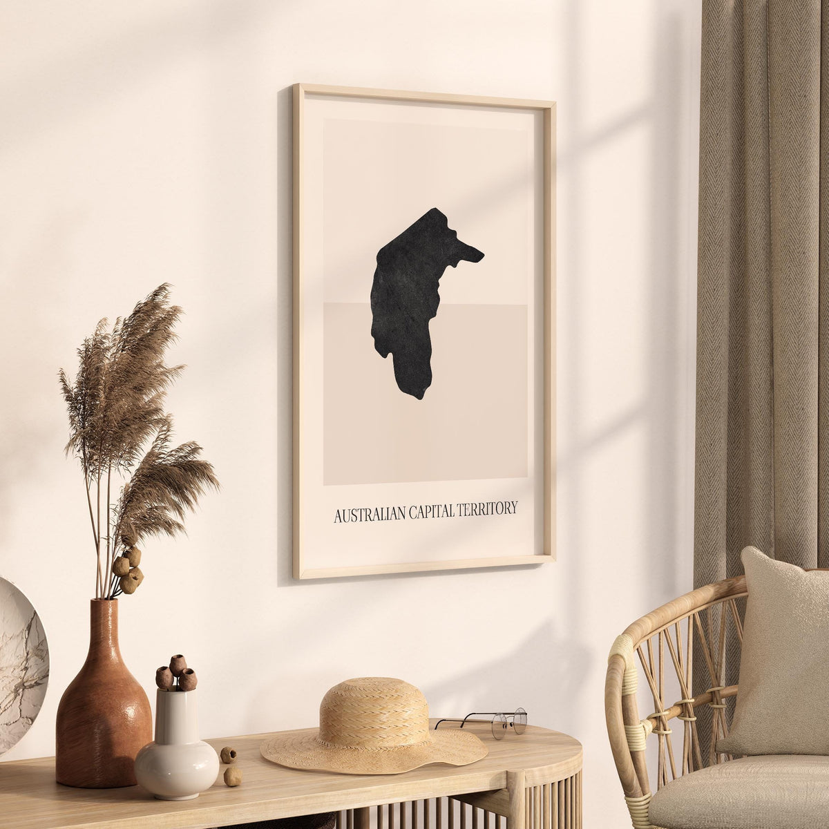 australian capital territory australia map poster - minimalist boho wall art - digital download - image 2