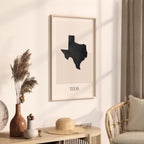 texas usa map poster - minimalist boho wall art - digital download - image 2