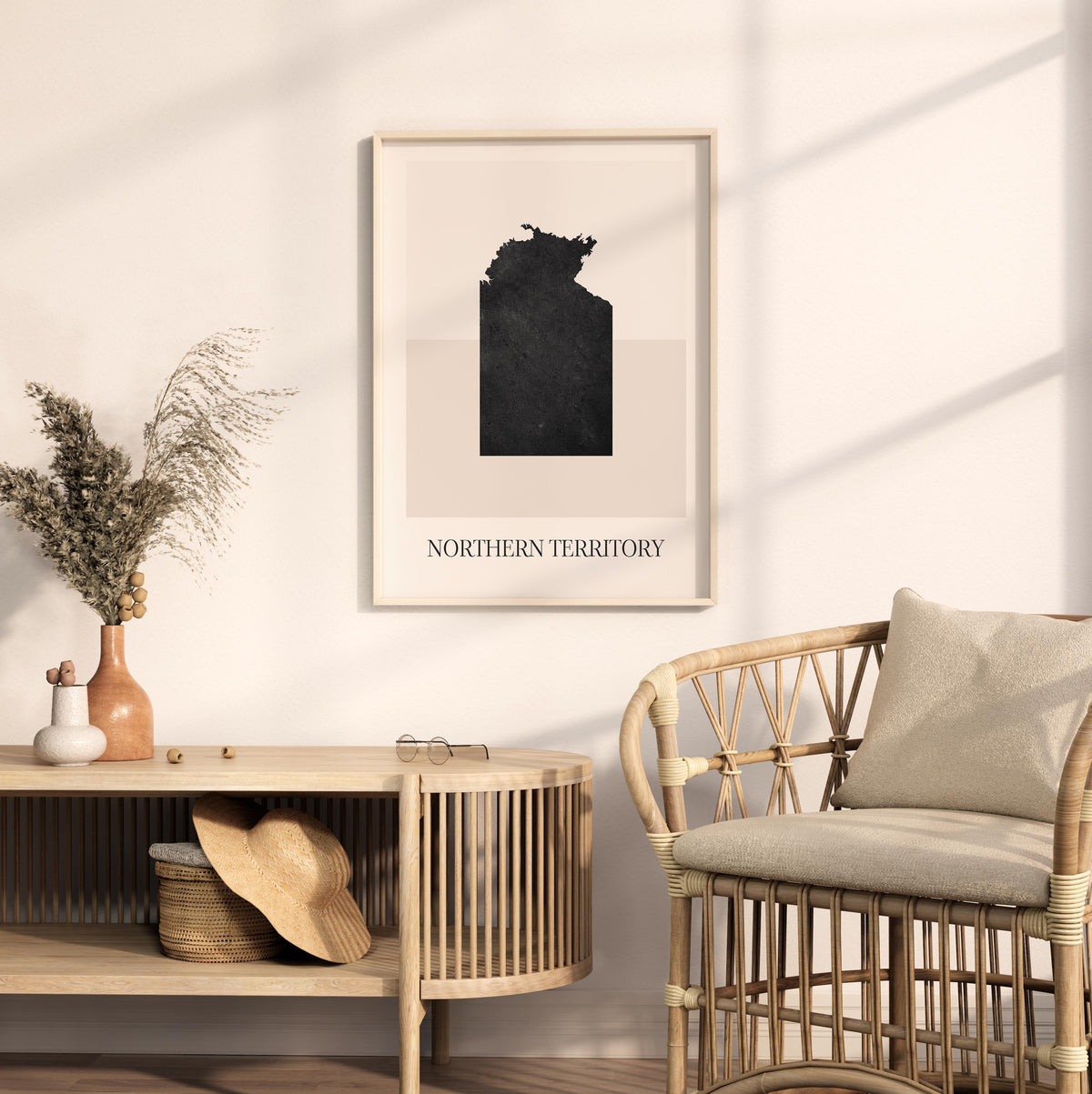 northern territory australia map poster - minimalist boho wall art - digital download - image 3