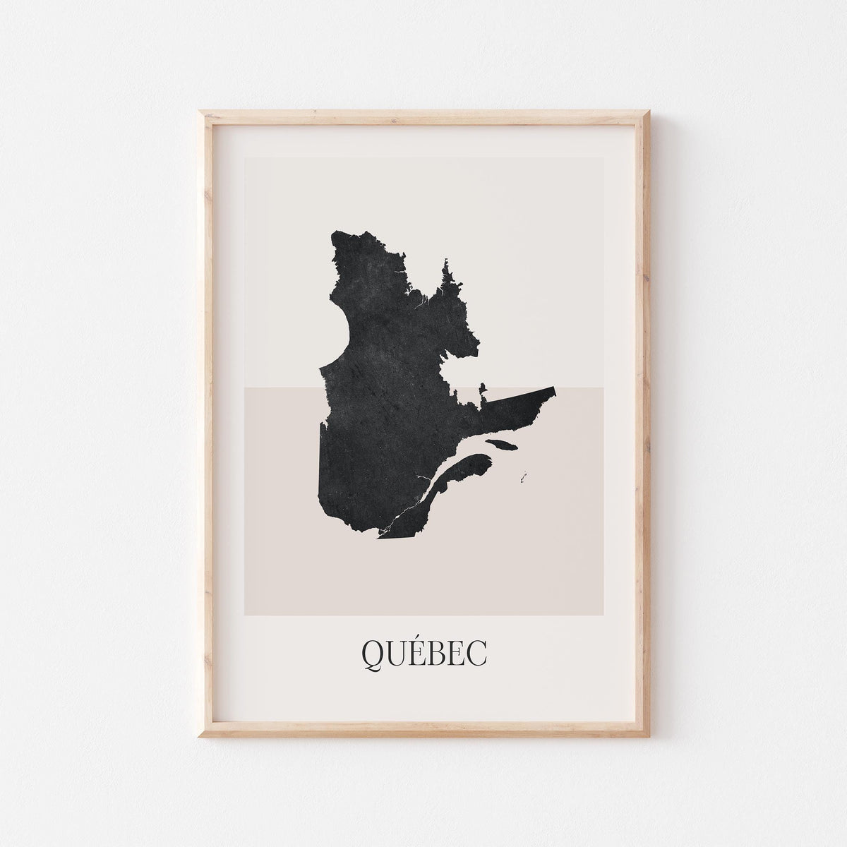 quebec canada map poster - minimalist boho wall art - digital download - image 1