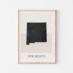 new mexico usa map poster - minimalist boho wall art - digital download - image 1