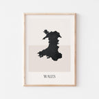 wales united kingdom map poster - minimalist boho wall art - digital download - image 1
