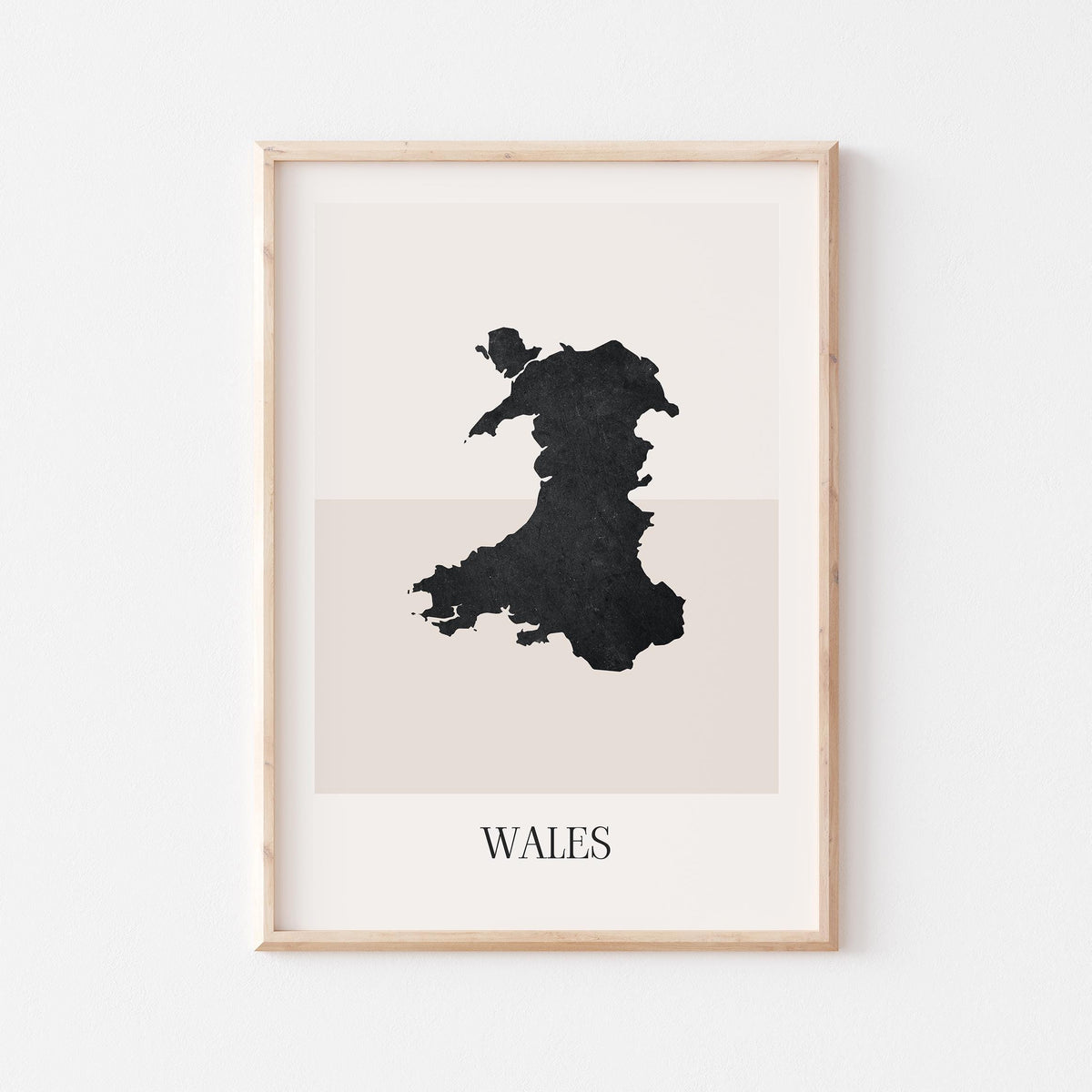 wales united kingdom map poster - minimalist boho wall art - digital download - image 1