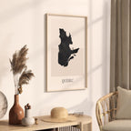 quebec canada map poster - minimalist boho wall art - digital download - image 2