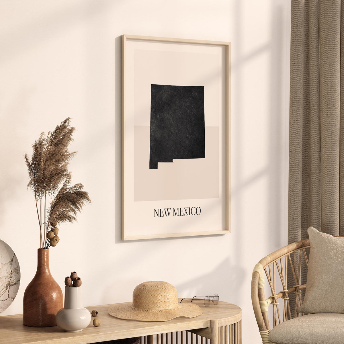 new mexico usa map poster - minimalist boho wall art - digital download - image 2