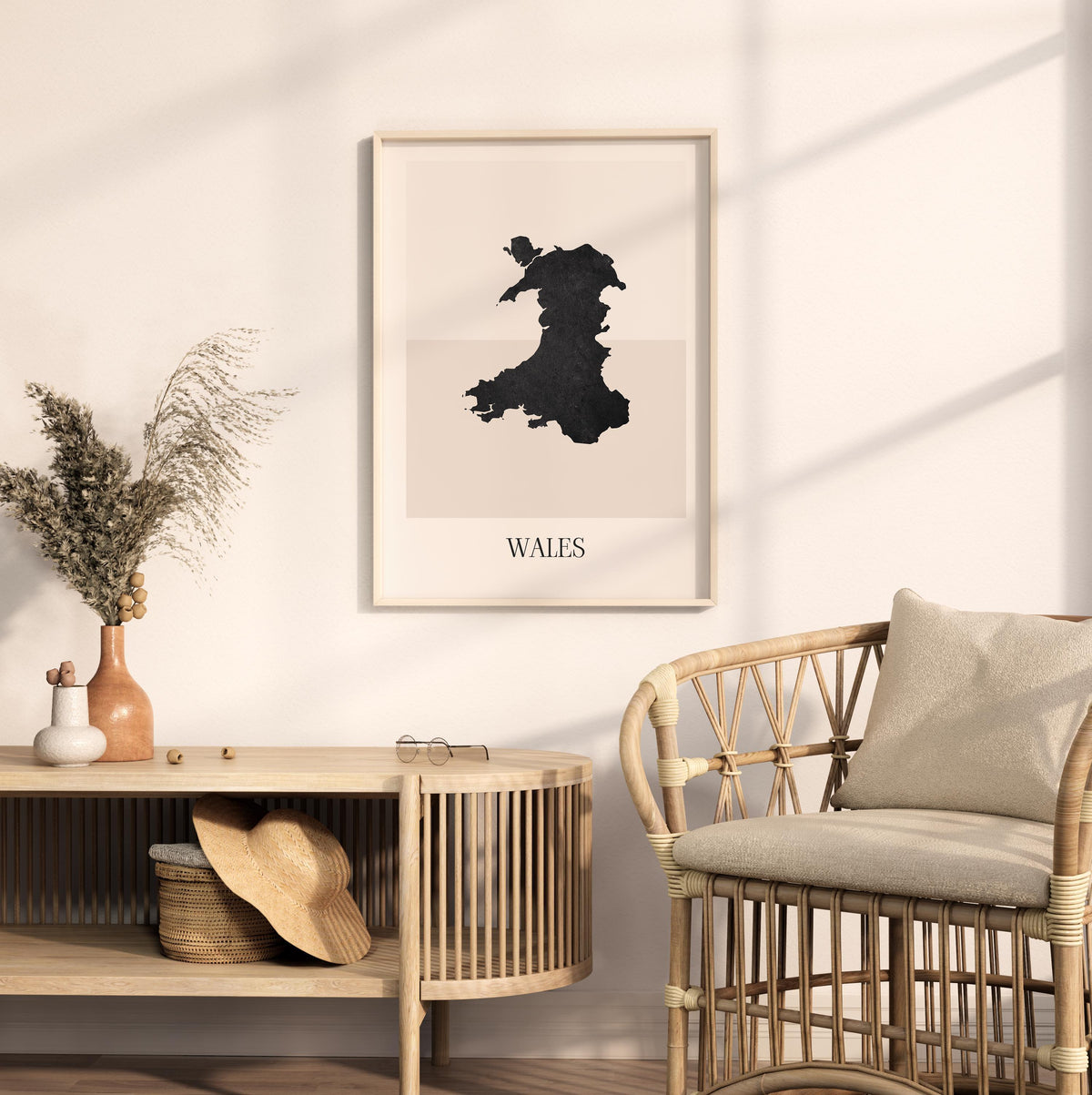 wales united kingdom map poster - minimalist boho wall art - digital download - image 3
