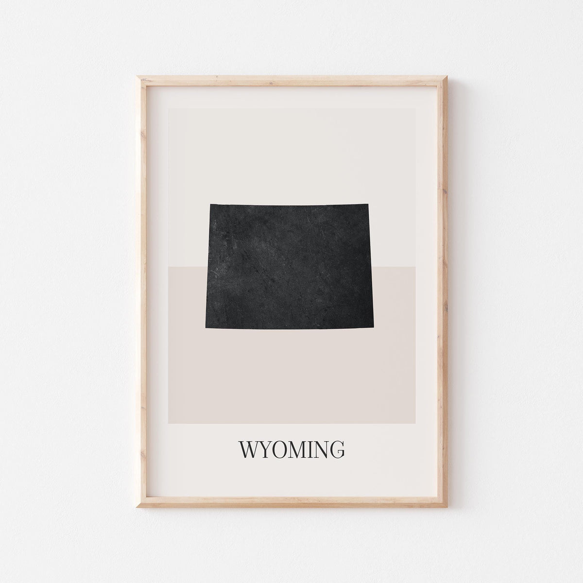 wyoming usa map poster - minimalist boho wall art - digital download - image 1