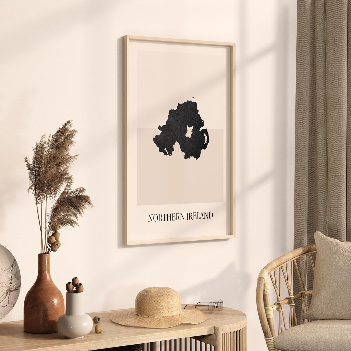 northern ireland united kingdom map poster - minimalist boho wall art - digital download - image 2