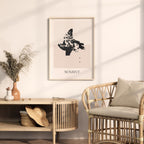 nunavut canada map poster - minimalist boho wall art - digital download - image 3