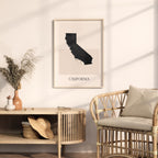 california usa map poster - minimalist boho wall art - digital download - image 3