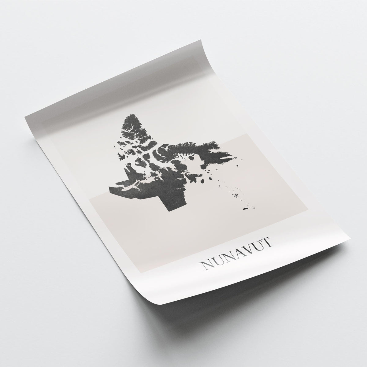 nunavut canada map poster - minimalist boho wall art - digital download - image 4