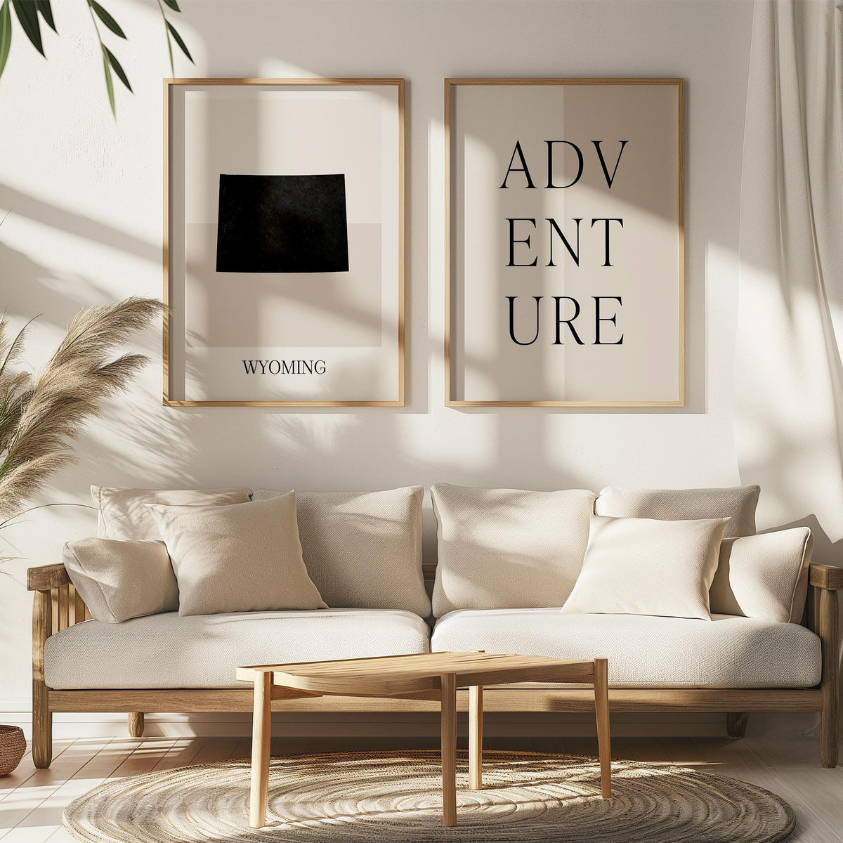wyoming usa map poster - minimalist boho wall art - digital download - image 5