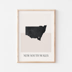 new south wales australia map poster - minimalist boho wall art - digital download - image 1