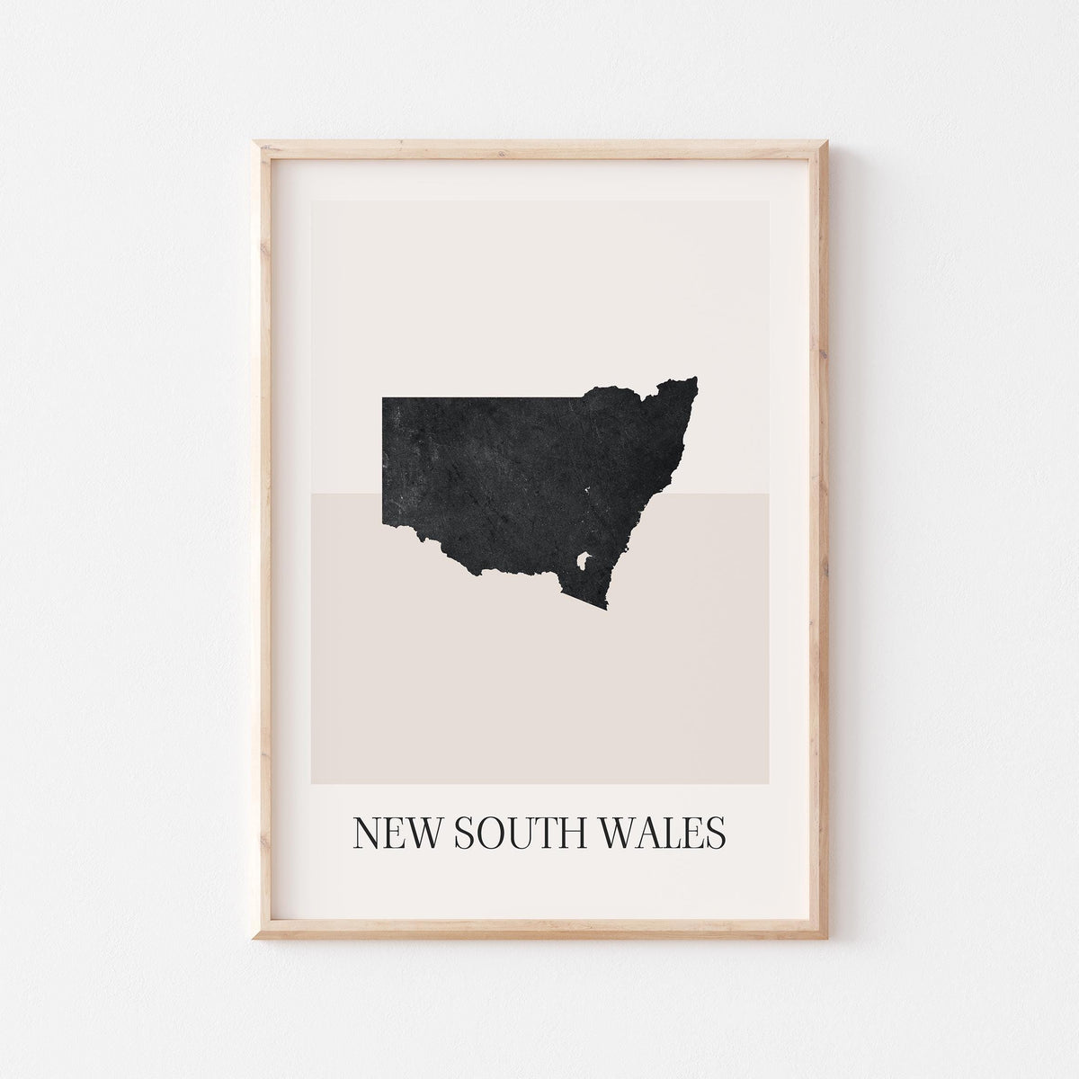 new south wales australia map poster - minimalist boho wall art - digital download - image 1