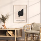 western australia australia map poster - minimalist boho wall art - digital download - image 3