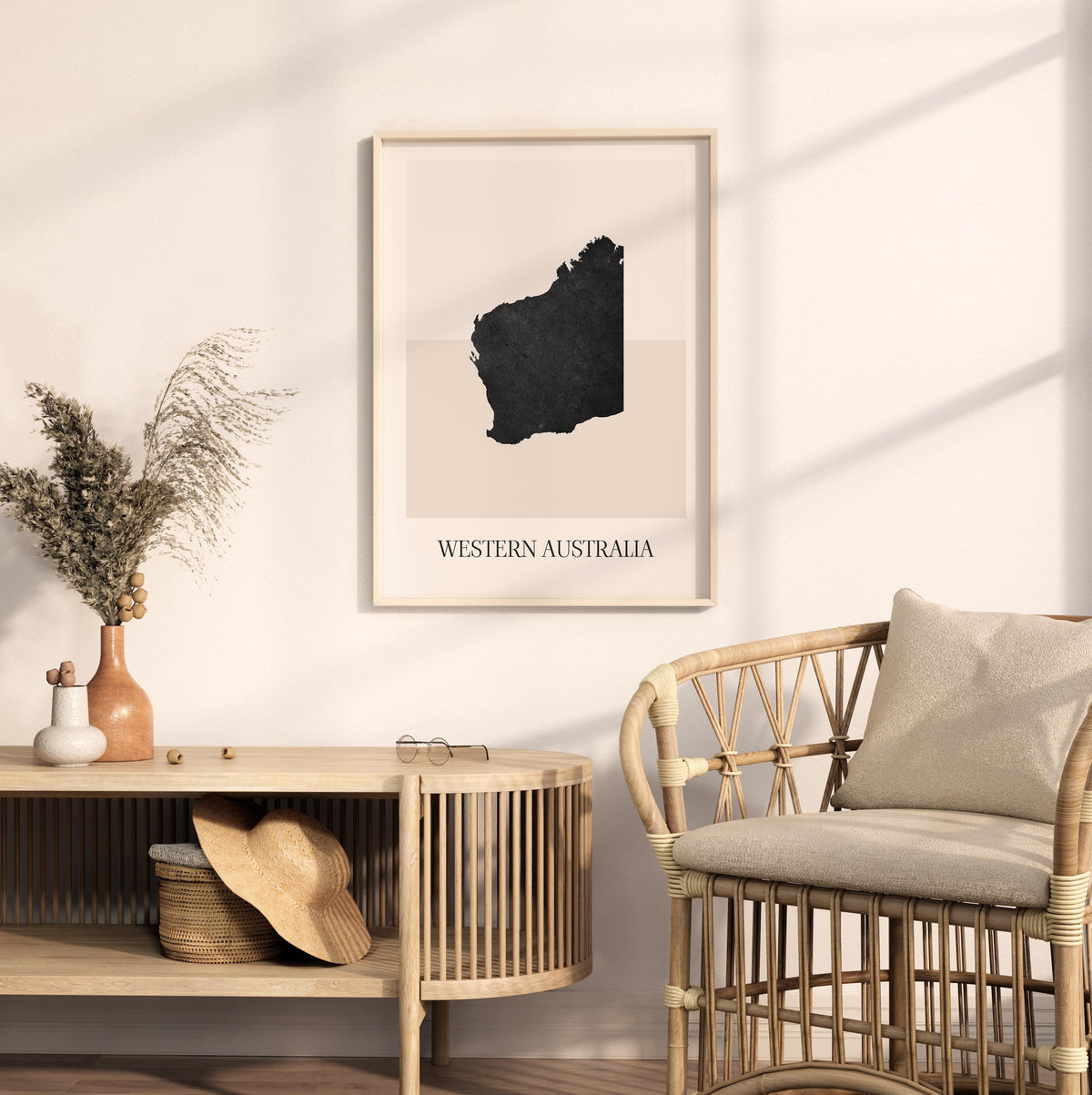 western australia australia map poster - minimalist boho wall art - digital download - image 3