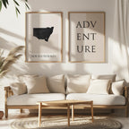 new south wales australia map poster - minimalist boho wall art - digital download - image 5