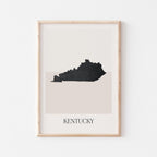 kentucky usa map poster - minimalist boho wall art - digital download - image 1