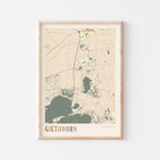 giethoorn netherlands map poster - image 1