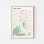 giethoorn netherlands map poster - image 1