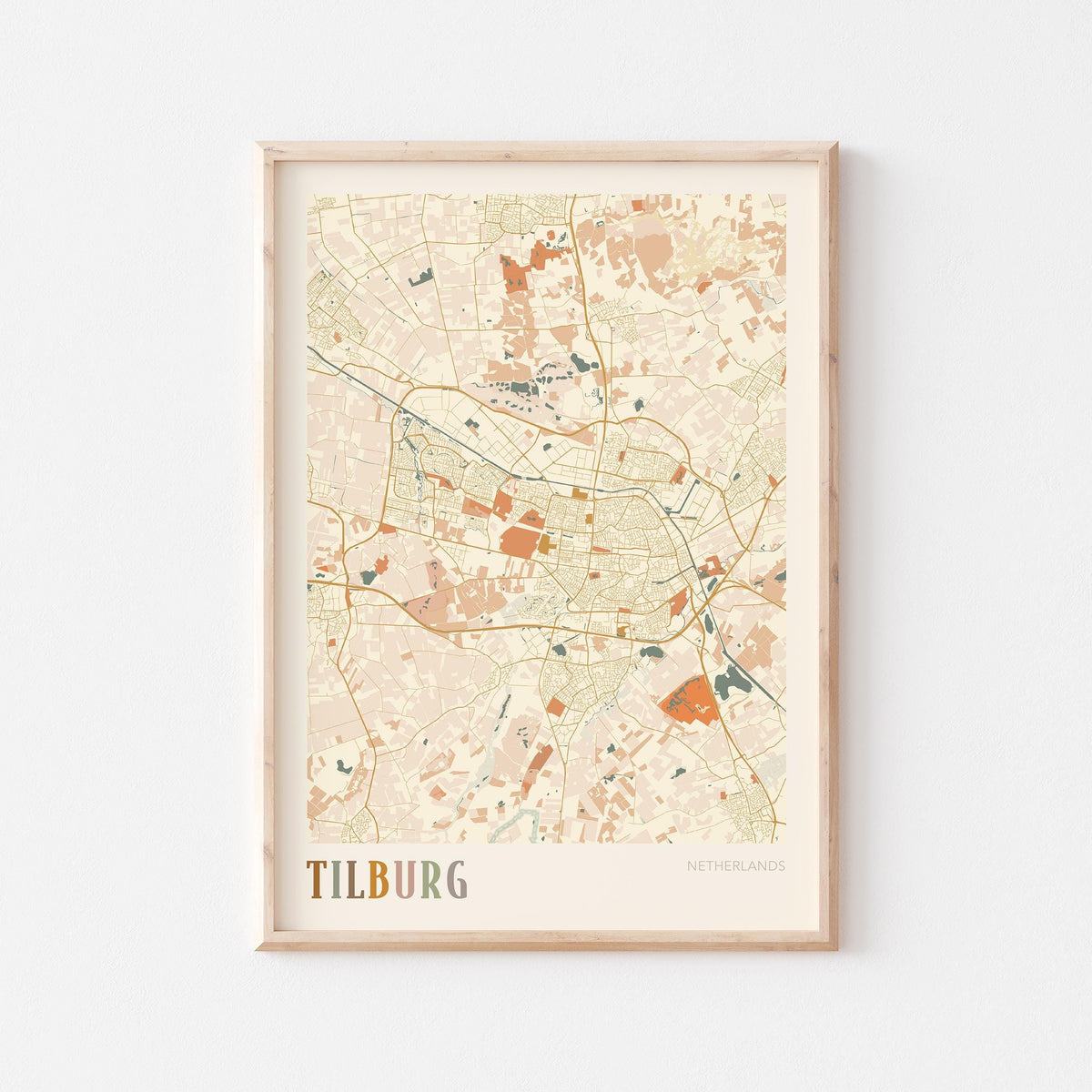 tilburg netherlands map poster - image 1