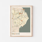 volendam netherlands map poster - image 1