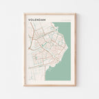volendam netherlands map poster - image 1