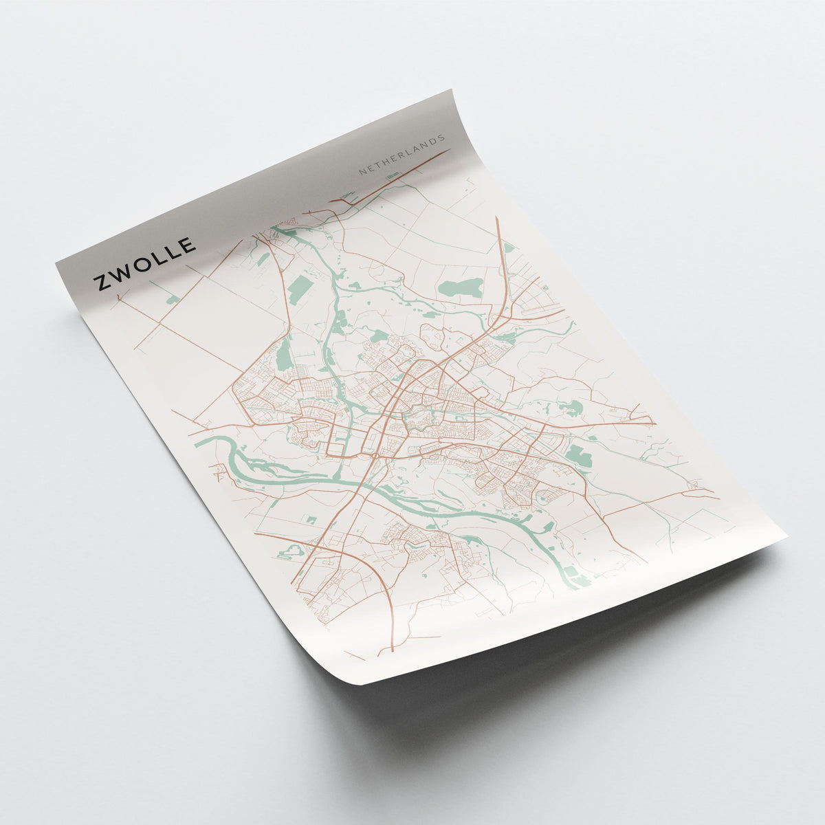 zwolle netherlands map poster - image 4