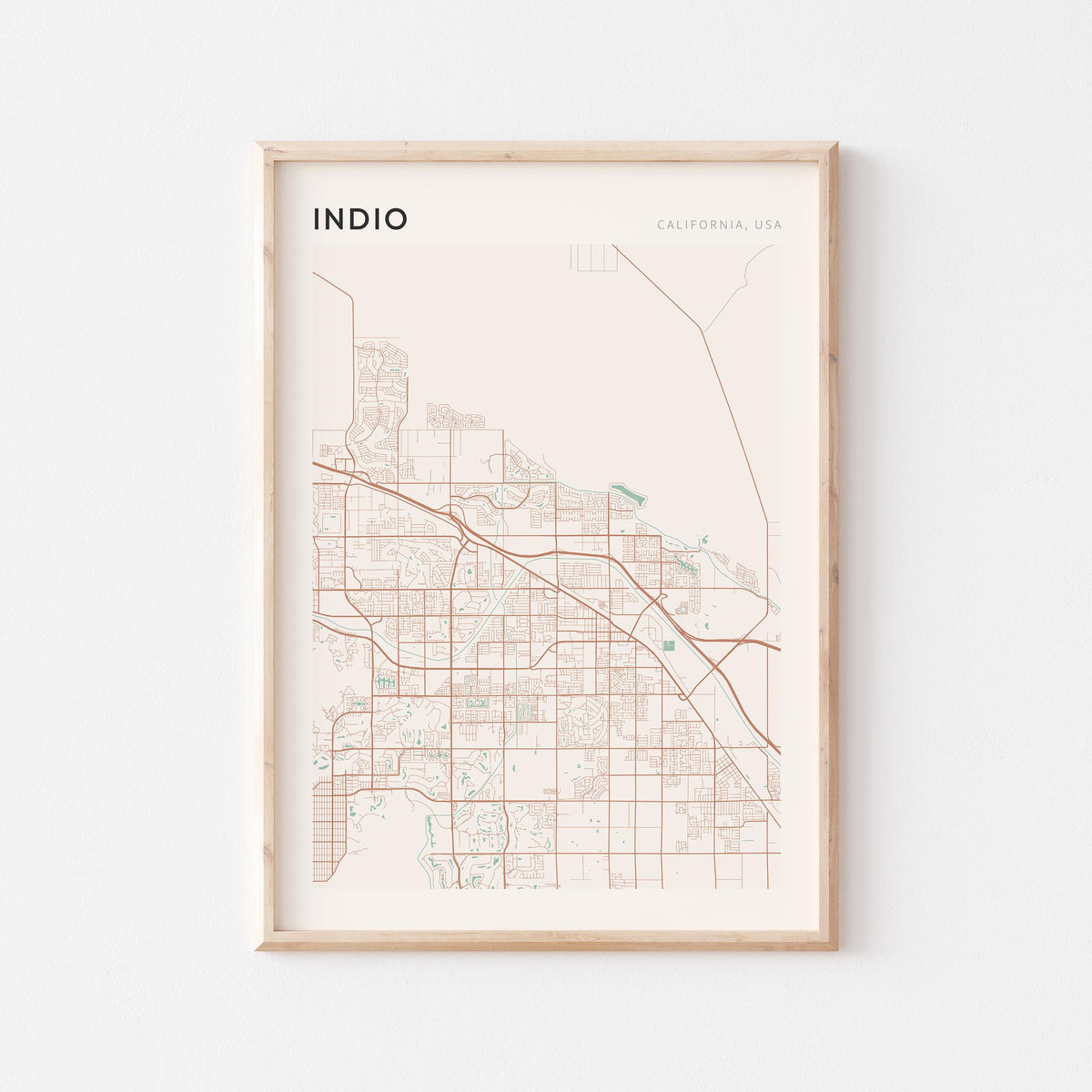 indio, california map poster - image 1