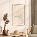hamburg germany map poster - image 2