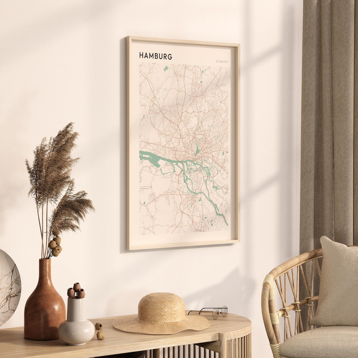 hamburg germany map poster - image 2
