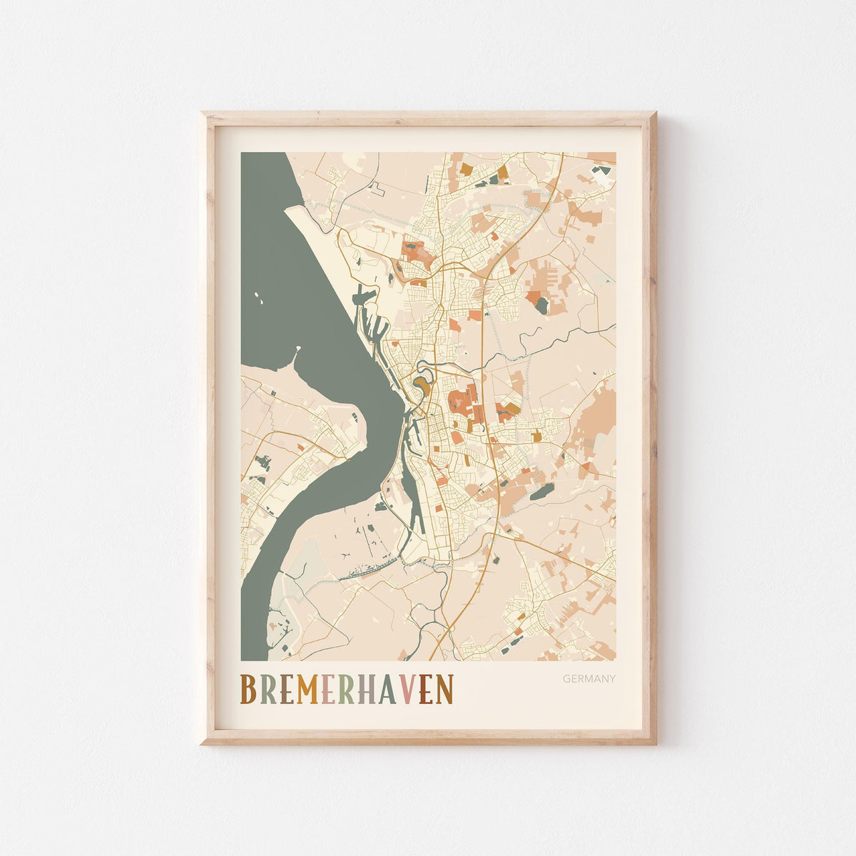 bremerhaven germany map poster - image 1