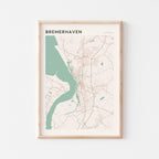 bremerhaven germany map poster - image 1