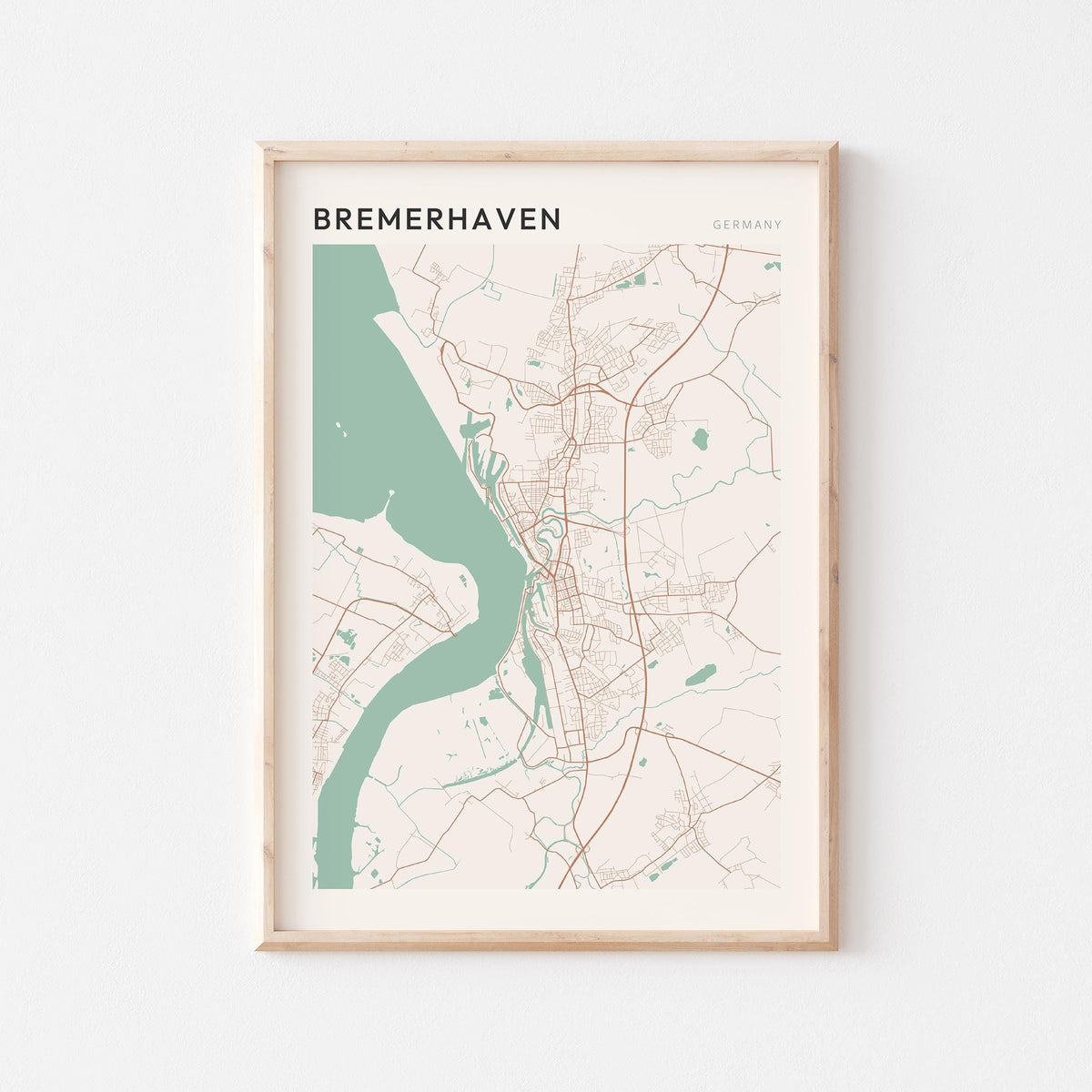 bremerhaven germany map poster - image 1