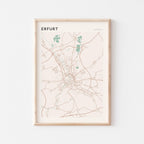 erfurt germany map poster - image 1