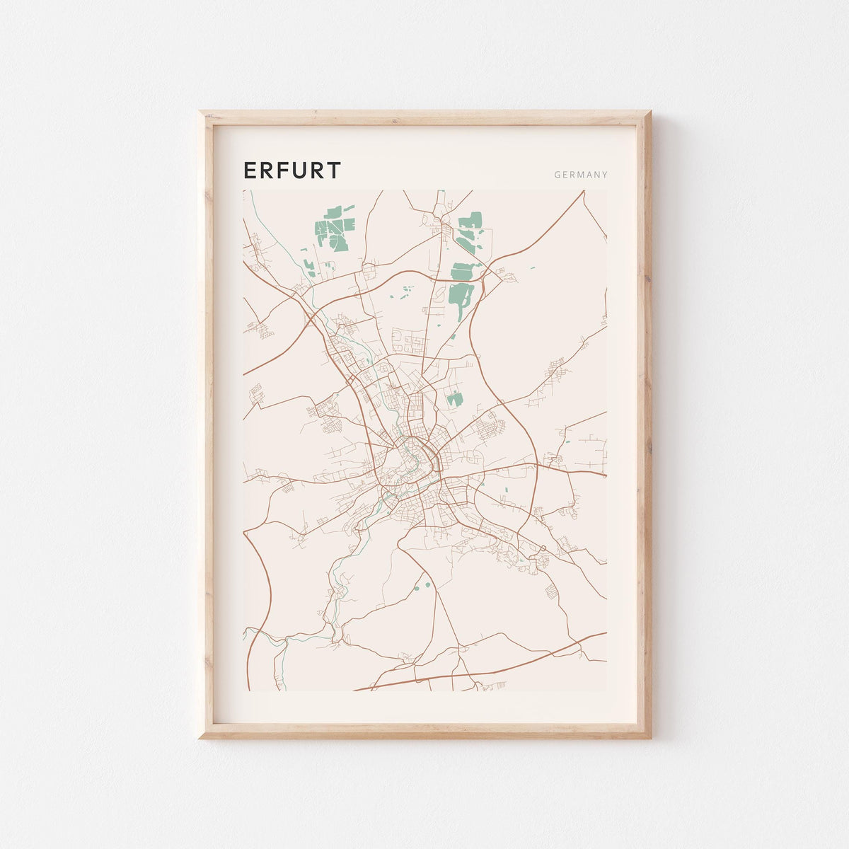 erfurt germany map poster - image 1