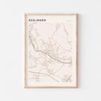 esslingen germany map poster - image 1