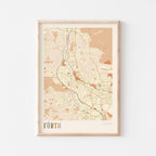 furth germany map poster - image 1