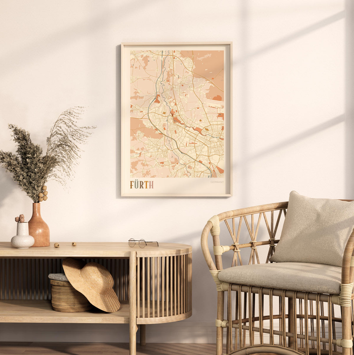 furth germany map poster - image 3