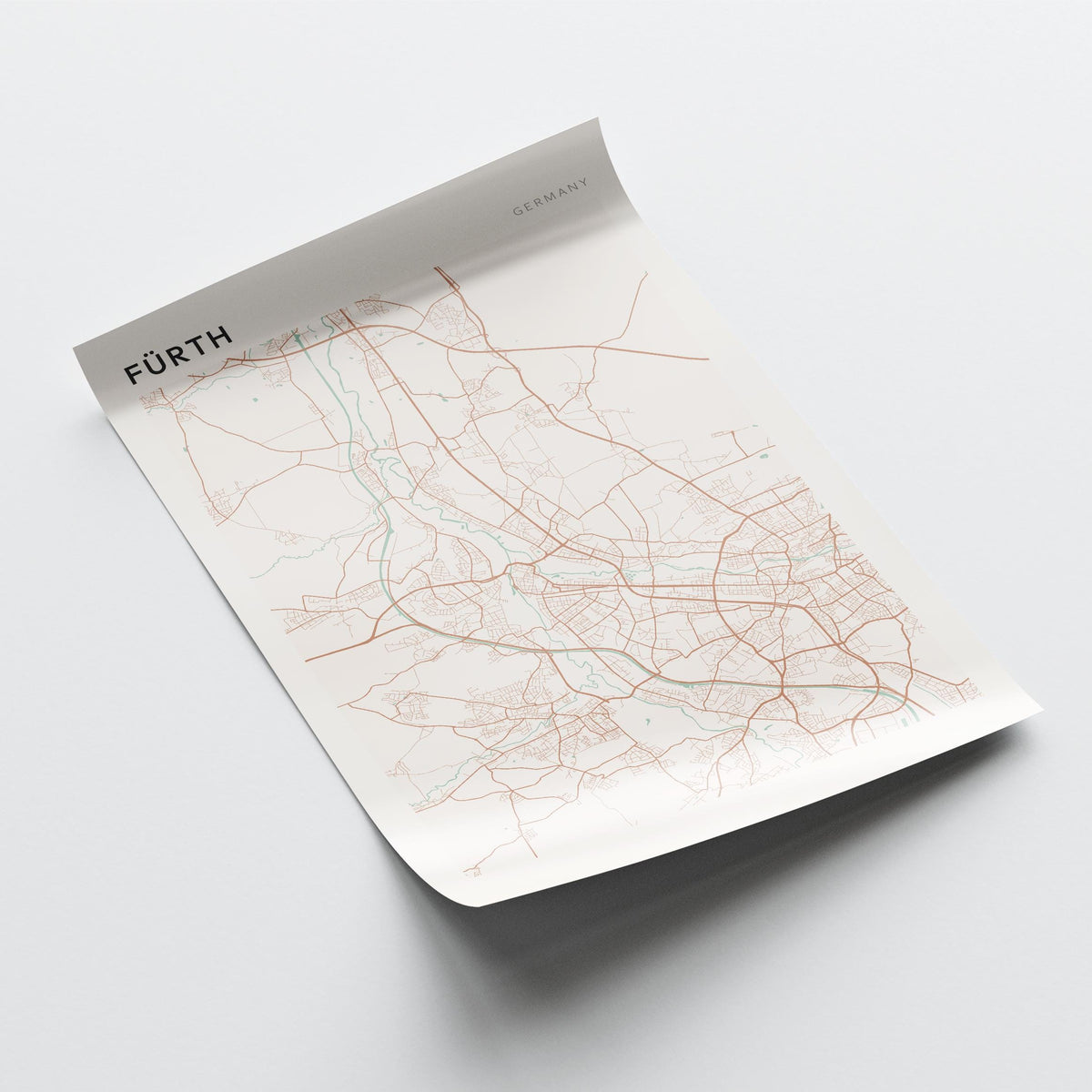 furth germany map poster - image 4