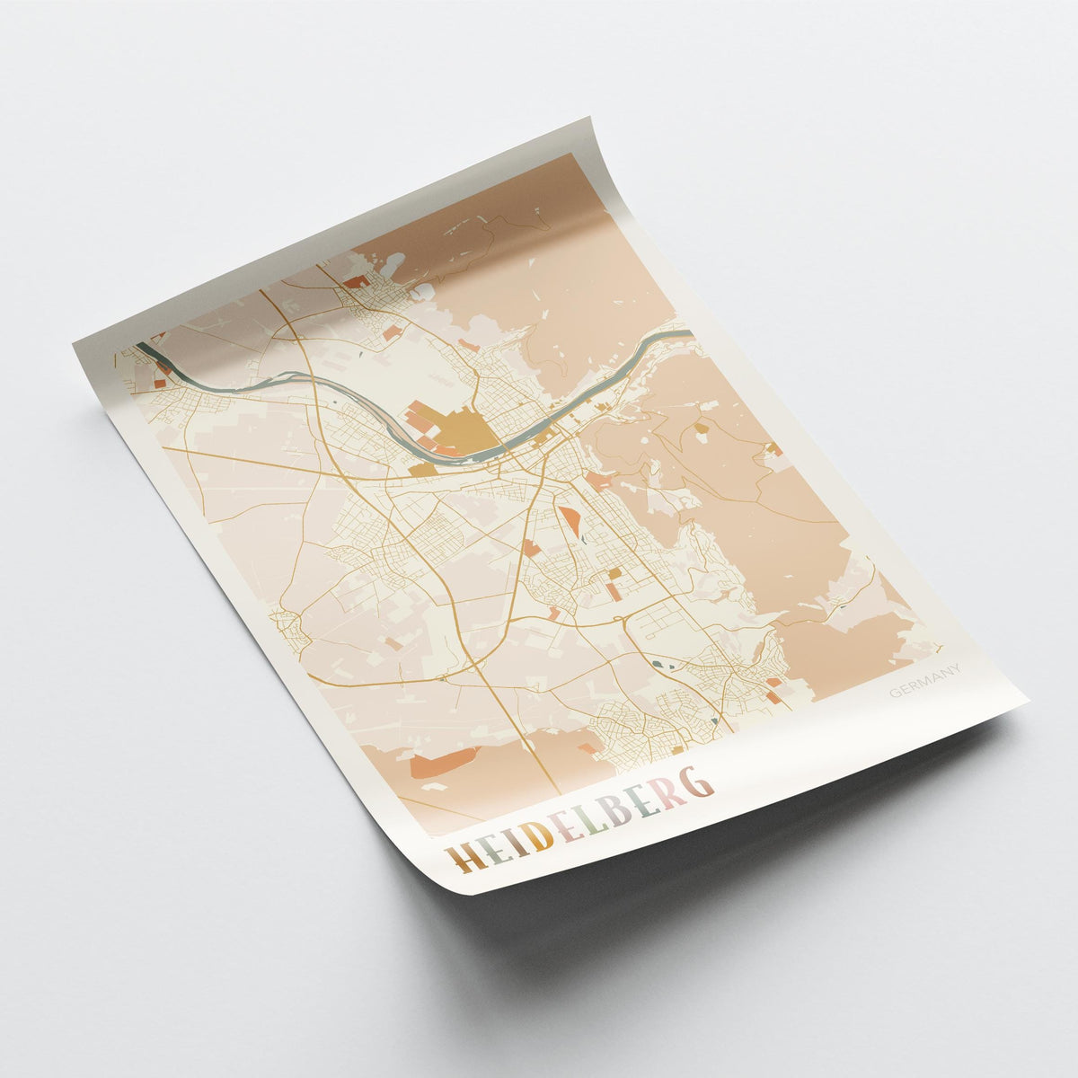 heidelberg germany map poster - image 4