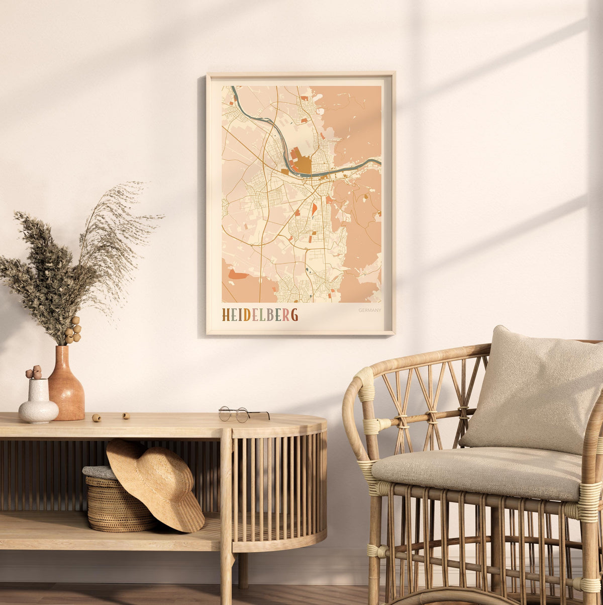 heidelberg germany map poster - image 3