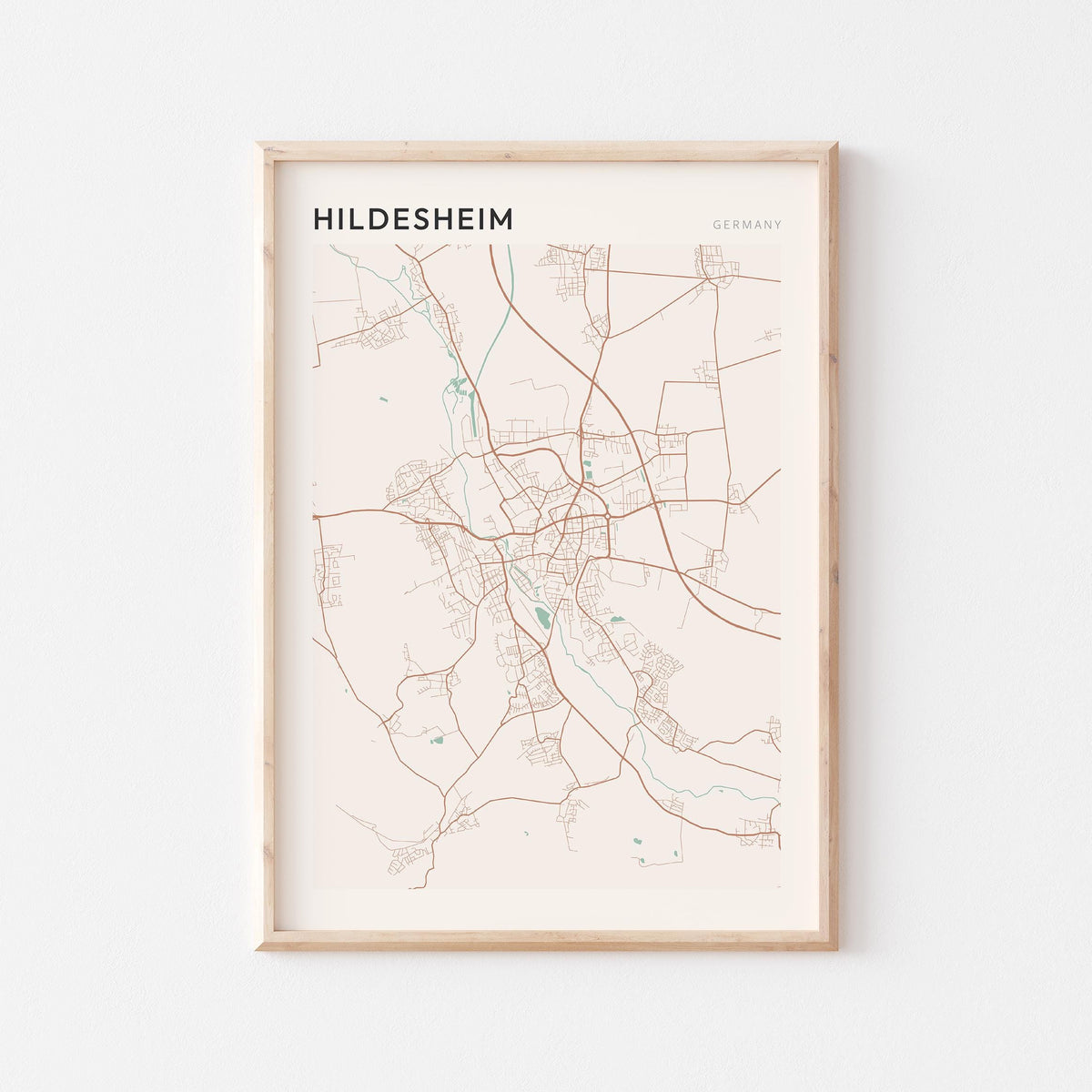 hildesheim germany map poster - image 1