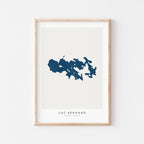 lac bernard map print quebec map poster – minimalist lake wall art - image 2