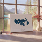 lac bernard map print quebec map poster – minimalist lake wall art - image 4