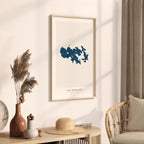lac bernard map print quebec map poster – minimalist lake wall art - image 3