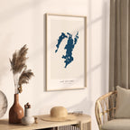 lac du cerf map print quebec map poster – minimalist lake wall art - image 3