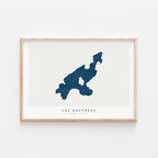 lac gauvreau quebec map poster – minimalist lake wall art - image 2
