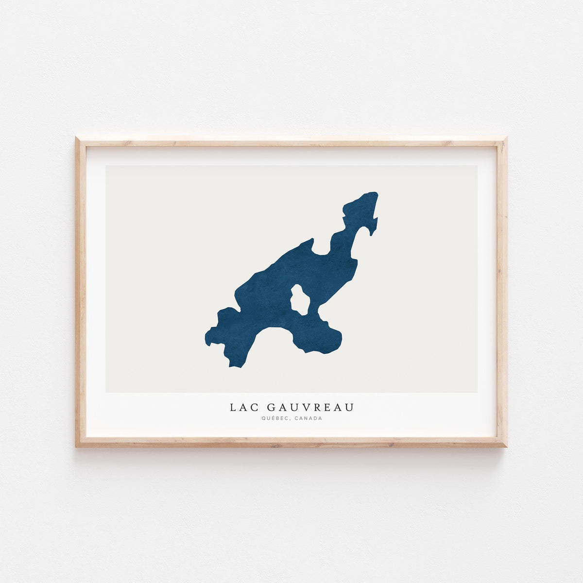 lac gauvreau quebec map poster – minimalist lake wall art - image 2