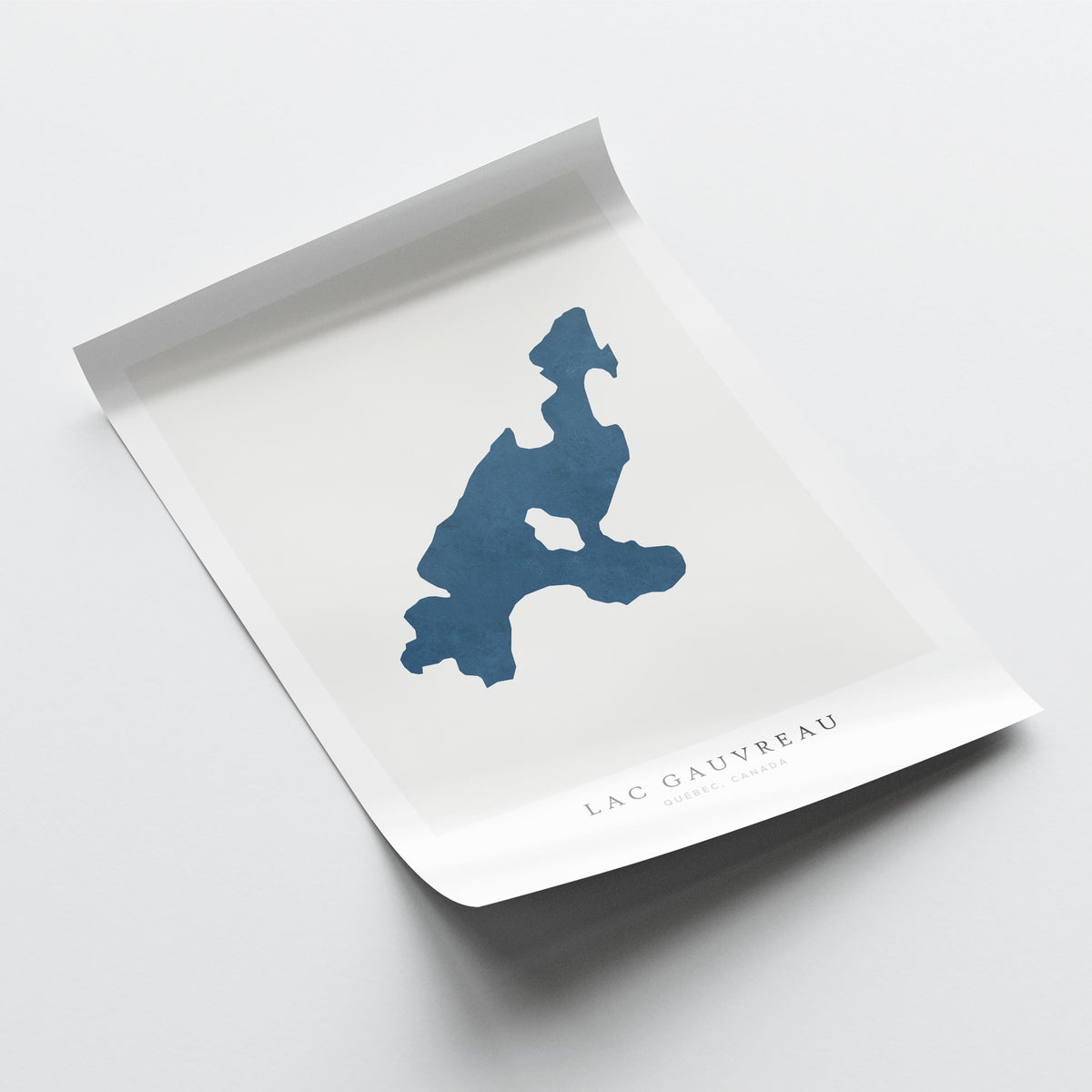 lac gauvreau quebec map poster – minimalist lake wall art - image 6